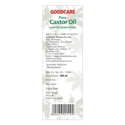 Касторовое масло Гудкер Бадьянатх Индия / Castor Oil Baidyanath, Good Care, 100 мл